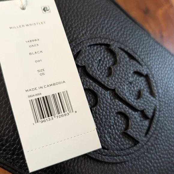 Tory Burch Miller Pebbled Leather Zip Close Wristlet Dust & Gift Bag Nwt ❤️ - Picture 4 of 8